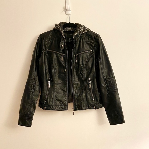 Forever 21 Jackets & Blazers - ❤️NWOT Forever 21 Hooded Leather Jacket
